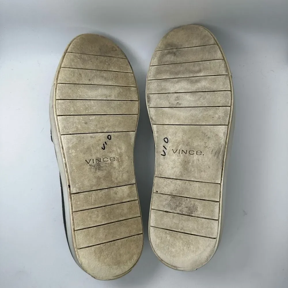 Vince Blair Textured Leather Slip On Sneakers